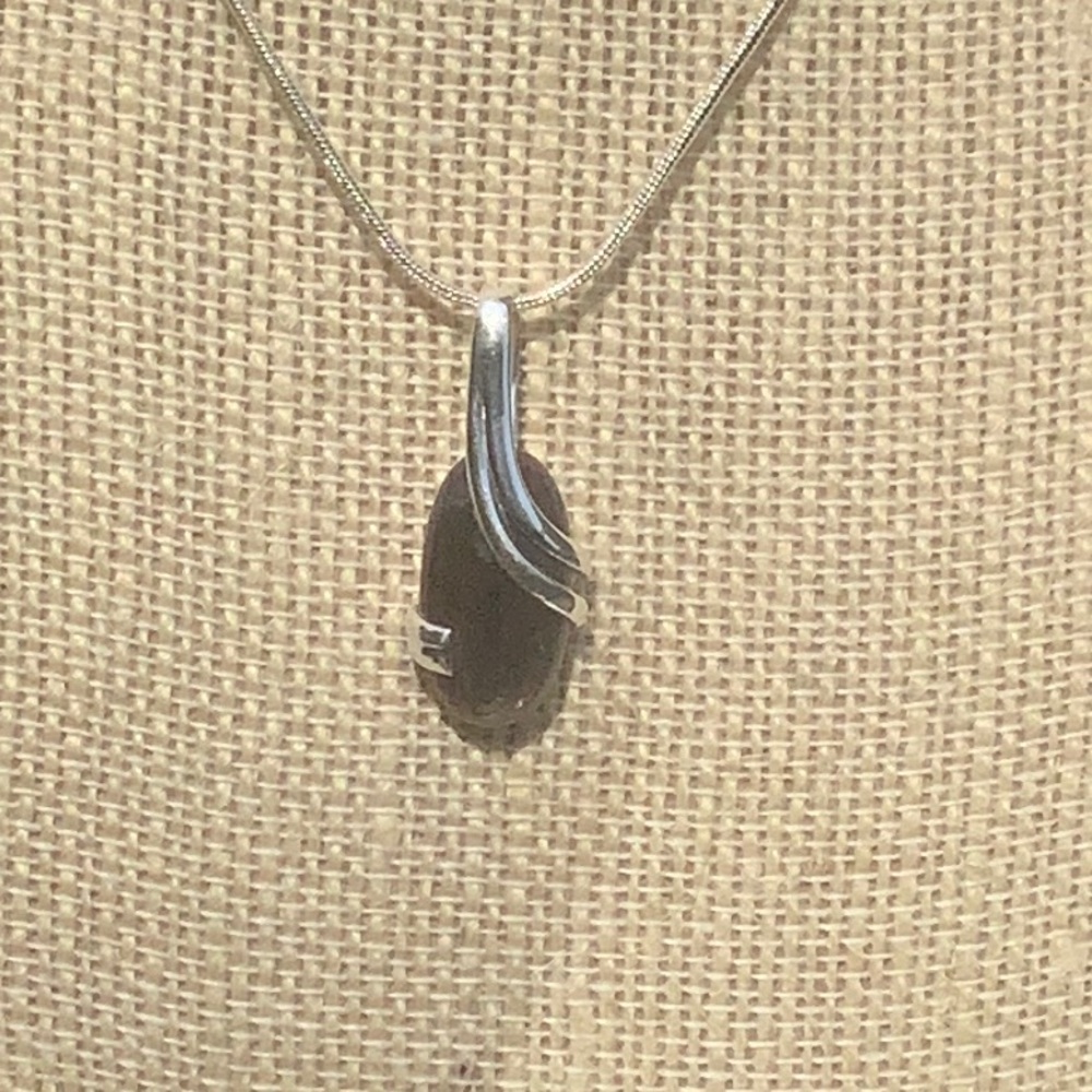BLACK SUNSTONE 925 STERLING SILVER PENDANT